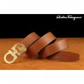Men's Ferragamo Special Edition Adjustable Leather Double Gancini Buckle Belt 001