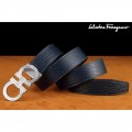 Men's Ferragamo Special Edition Adjustable Leather Double Gancini Buckle Belt 003