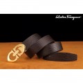 Men's Ferragamo Special Edition Adjustable Leather Double Gancini Buckle Belt 009