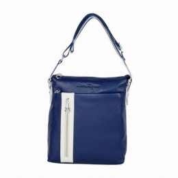 Men's Ferragamo Blue Leather Vintage Messenger Bag