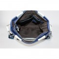 Men's Ferragamo Blue Leather Small Messenger Bag