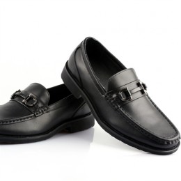 Men's Ferragamo Master Loafer Shoes Black
