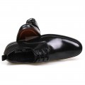 Men's Ferragamo Aiden Patent Oxford Shoes Black