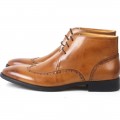 Men's Ferragamo Aritz Lace-Up Dress Boots Brown