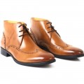 Men's Ferragamo Aritz Lace-Up Dress Boots Brown