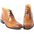 Men's Ferragamo Aritz Lace-Up Dress Boots Brown