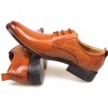 Men's Ferragamo Aiden Patent Oxford Shoes Brown
