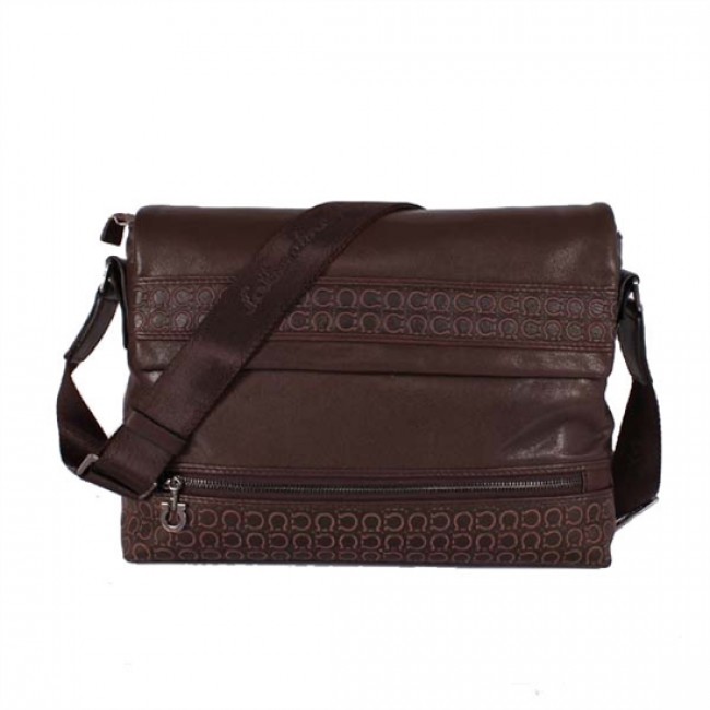 Men's Ferragamo Crossbody Leather Brown Bag
