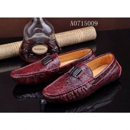Men's 2016 New style Ferragamo casual leather shoes in wine color 140