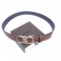 Men's Classic Double Gancini Reversible Belt Brown On Sale In Outlet