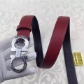 Men's Ferragamo original edition adjustable calfskin leather gancini belt OE003
