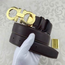 Men's Ferragamo original edition adjustable calfskin leather gancini belt OE027