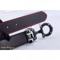 Men's Ferragamo Gentle Monster leather belt with double gancini buckle GM006