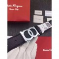 Men's Ferragamo Gentle Monster leather belt with double gancini buckle GM015