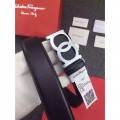 Men's Ferragamo Gentle Monster leather belt with double gancini buckle GM015