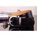 Men's Ferragamo Gentle Monster leather belt with double gancini buckle GM019