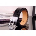 Men's Ferragamo Gentle Monster leather belt with double gancini buckle GM019