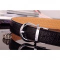 Men's Ferragamo Gentle Monster leather belt with double gancini buckle GM019