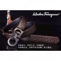 Men's Ferragamo Gentle Monster leather belt with double gancini buckle GM026