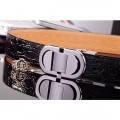 Men's Ferragamo Gentle Monster leather belt with double gancini buckle GM029