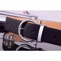 Men's Ferragamo Gentle Monster leather belt with double gancini buckle GM035