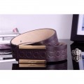 Men's Ferragamo Gentle Monster leather belt with double gancini buckle GM054