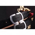 Men's Ferragamo Gentle Monster leather belt with double gancini buckle GM059
