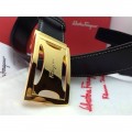 Men's Ferragamo Gentle Monster leather belt with double gancini buckle GM077