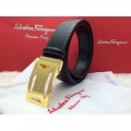 Men's Ferragamo Gentle Monster leather belt with double gancini buckle GM077