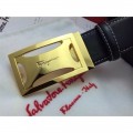 Men's Ferragamo Gentle Monster leather belt with double gancini buckle GM077