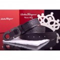 Men's Ferragamo Gentle Monster leather belt with double gancini buckle GM084