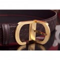 Men's Ferragamo Gentle Monster leather belt with double gancini buckle GM102