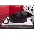 Men's Ferragamo Gentle Monster leather belt with double gancini buckle GM103