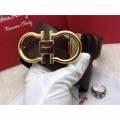 Men's Ferragamo Gentle Monster leather belt with double gancini buckle GM115