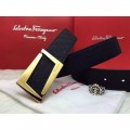 Men's Ferragamo Gentle Monster leather belt with double gancini buckle GM117