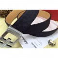 Men's Ferragamo Gentle Monster leather belt with double gancini buckle GM132