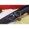 Men's Ferragamo Gentle Monster leather belt with double gancini buckle GM139