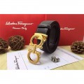 Men's Ferragamo Gentle Monster leather belt with double gancini buckle GM140