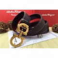 Men's Ferragamo Gentle Monster leather belt with double gancini buckle GM140