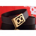 Men's Ferragamo Gentle Monster leather belt with double gancini buckle GM146