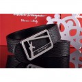 Men's Ferragamo Gentle Monster leather belt with double gancini buckle GM148