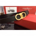 Men's Ferragamo Gentle Monster leather belt with double gancini buckle GM153