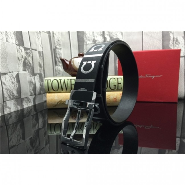 Men's Ferragamo Gentle Monster leather belt with double gancini buckle GM173