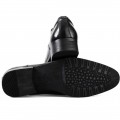 Men's Ferragamo Air Hole Brown Black Leather Shoes Sale