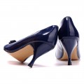 Women's Ferragamo Pumps Carla Patent Blue Leather