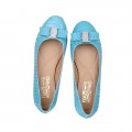 Women's Ferragamo Crocodile Leather Varina Ballerinas Blue