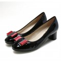 Women's Ferragamo My Flair Black Leather Pumps