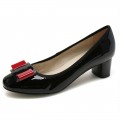 Women's Ferragamo My Flair Black Leather Pumps