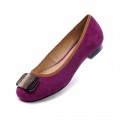 Women's Ferragamo My Plate Purple Flats