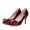 Women's Ferragamo high heel in wine color 253